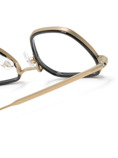 Shop Eyewear By David Beckham Geometric-frame Titanium Glasses In Black