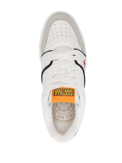 Dsquared2 Man Sneakers Light Grey Size 9 Calfskin In White