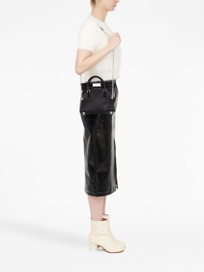 Maison Margiela Signature-numbers-motif Shoulder Bag In Black