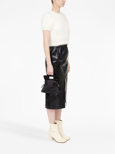 Maison Margiela Signature-numbers-motif Shoulder Bag In Black