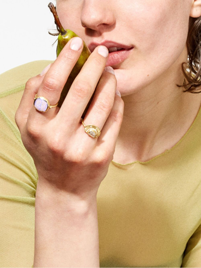 Shop Brooke Gregson 18kt Yellow Gold Ellipse Opal Ring