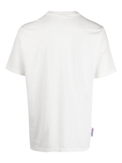 Shop Autry Logo-print Cotton T-shirt In White