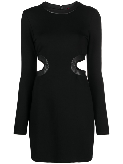 Shop Staud Dolce Cut-out Minidress In Black