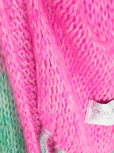 Shop Forte Forte Ombré-effect Mohair-blend Scarf In Pink