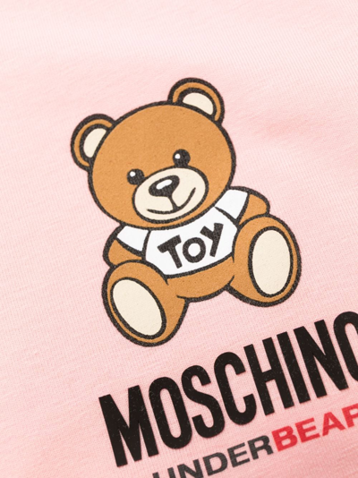 Shop Moschino Teddy Bear-print T-shirt Dress In Pink