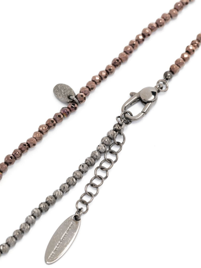 Shop Brunello Cucinelli Bead-chain Necklace In Metallic