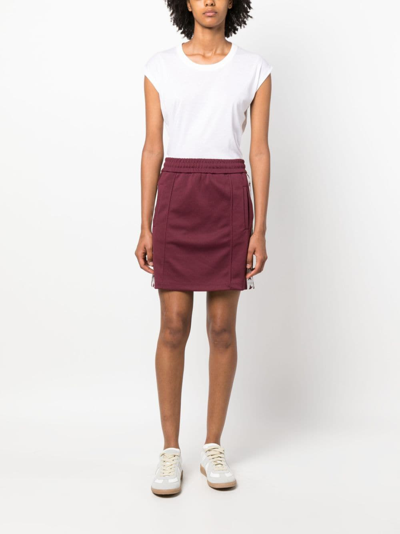 Golden Goose Rock Star Side Stripe Skirt In Red