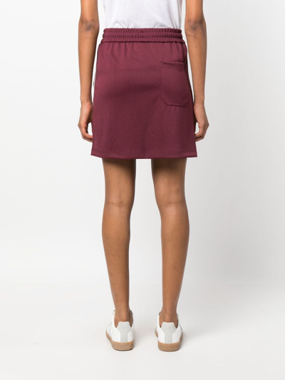 Golden Goose Rock Star Side Stripe Skirt In Red