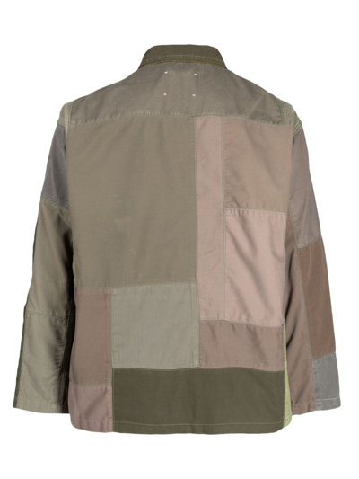 President's Logo-patch Cotton Military Jacket In Brown