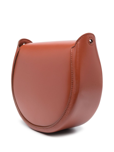 Shop Chloé Small Arlene Leather Crossbody Bag In Brown