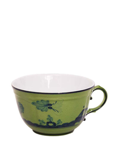 Ginori 1735 Antico Doccia Porcelain Tea Cup In Green
