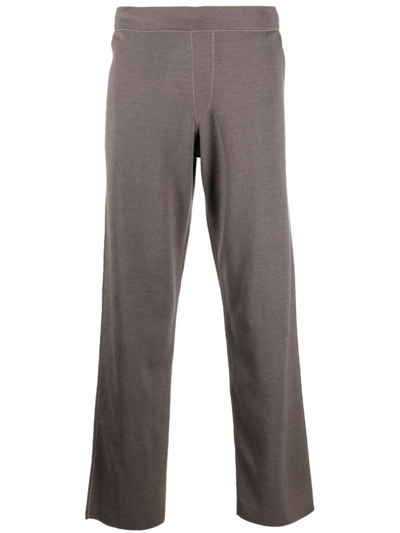 Shop Brioni Drawstring-fastening Track Pants In Brown
