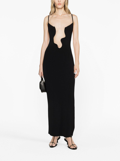 Christopher Esber Salacia Viscose Column Long Dress In Black