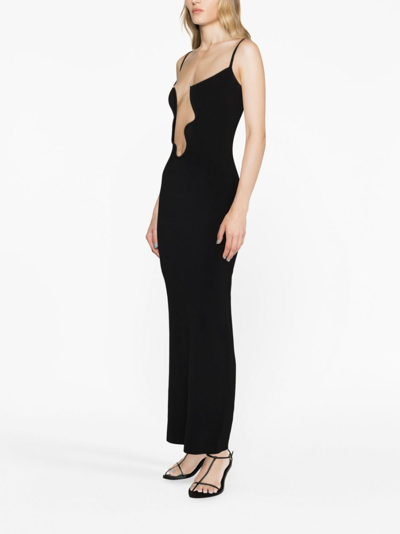 Christopher Esber Salacia Viscose Column Long Dress In Black