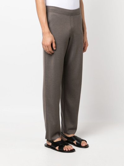 Brioni Drawstring-fastening Track Pants In Brown