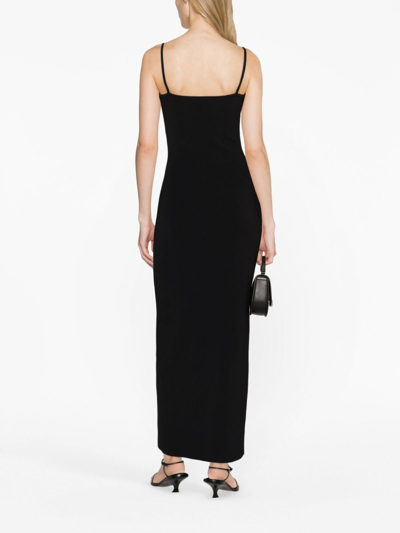Christopher Esber Salacia Viscose Column Long Dress In Black