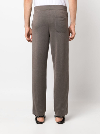 Shop Brioni Drawstring-fastening Track Pants In Brown