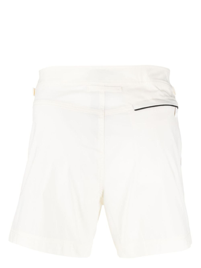 Shop Tom Ford Piped-trim Swim Shorts In White