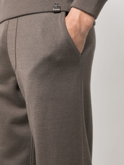 Brioni Drawstring-fastening Track Pants In Brown