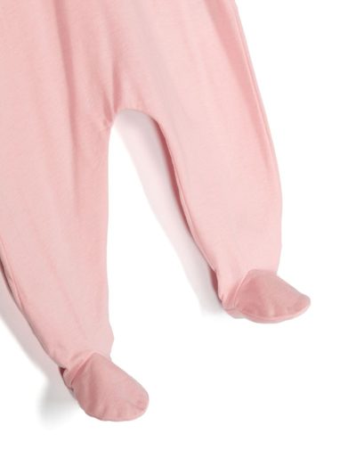Shop Moschino Logo-print Long-sleeve Pajama In Pink