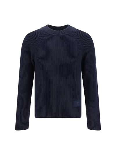 Shop Ami Alexandre Mattiussi Sweater In Night Blue