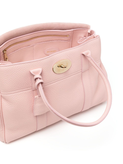 Shop Mulberry Bayswater Leather Shoulder Bag In Pink