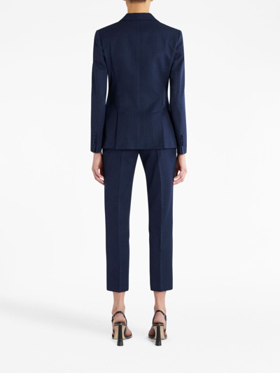 Shop Etro Single-breasted Notched Blazer In Blue