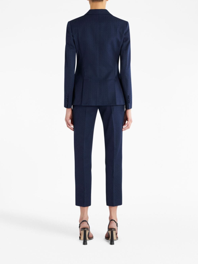 Etro Cotton Jacket With Striped Lining In Blue