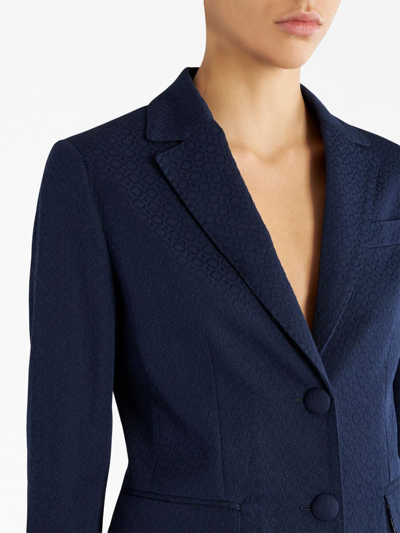 Shop Etro Single-breasted Notched Blazer In Blue