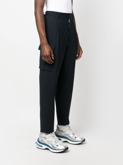 Dsquared2 Drop-crotch Cargo Trousers In Blue
