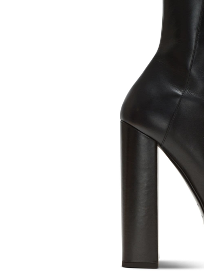 Shop Balmain Brune 135mm Leather Ankle Boots In Black