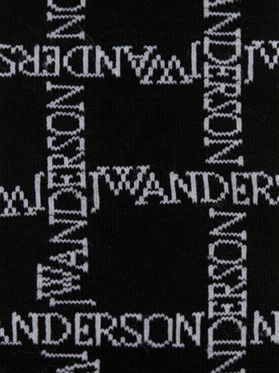 Shop Jw Anderson Intarsia-knit Logo Socks (pack Of Three) In Black