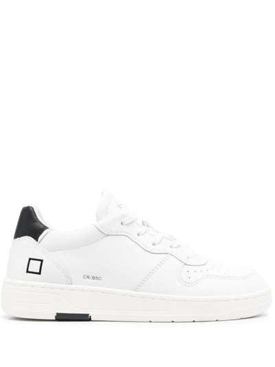 Shop Date Logo-print Low-top Sneakers In White