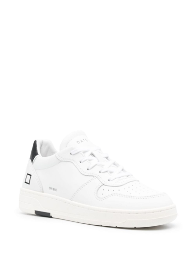 Shop Date Logo-print Low-top Sneakers In White