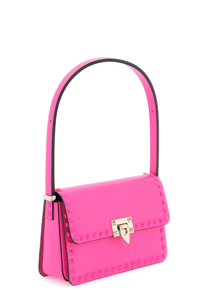 Valentino Garavani - Rockstud23 Leather Shoulder Bag - Pink - One Size - Net A Porter
