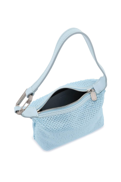 Shop Eéra Sequined Mini Moon Bag In Light Blue