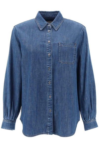 Shop Weekend Max Mara Denim Shirt In Blue
