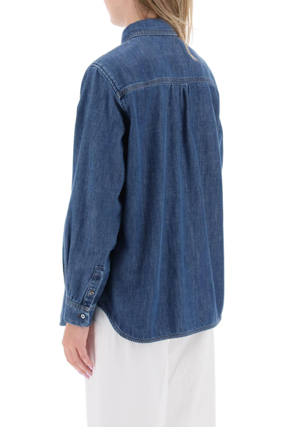 Shop Weekend Max Mara Denim Shirt In Blue