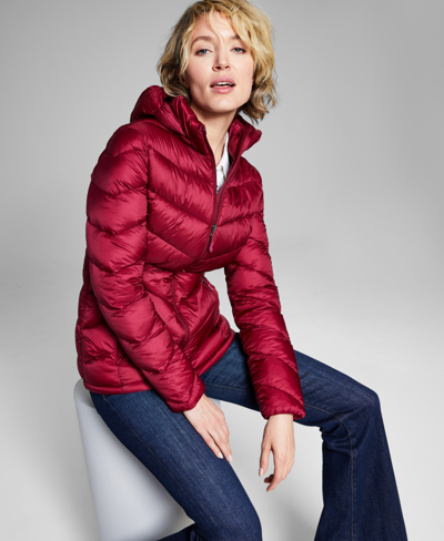 Charter Club Women's Packable Hooded Down Puffer Coat, Created for Macy's -  Macy's