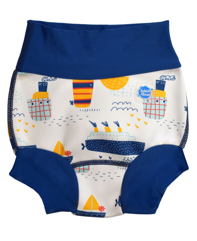Shop Splash About Baby Boys Happy Nappy Printed Swim Diaper Upf50 In Tug Boats