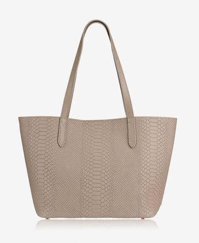 Shop Gigi New York Teddie Leather Tote In Stone