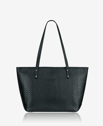 Shop Gigi New York Taylor Leather Zip Tote In Black