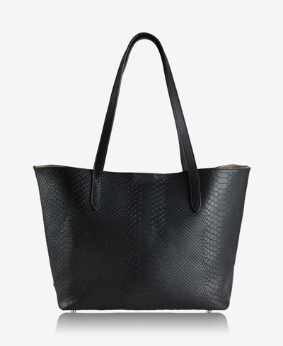 Shop Gigi New York Teddie Leather Tote In Black