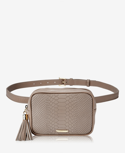 Shop Gigi New York Kylie Leather Belt Bag In Stone