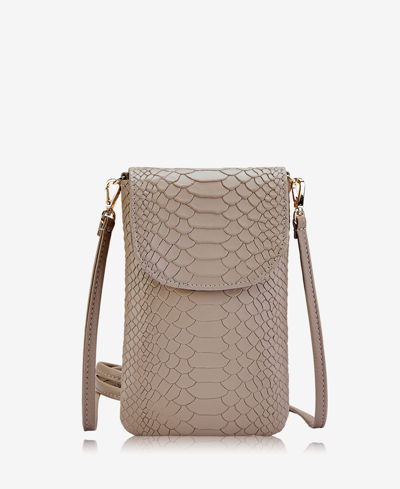 Shop Gigi New York Emmie Leather Phone Crossbody In Stone