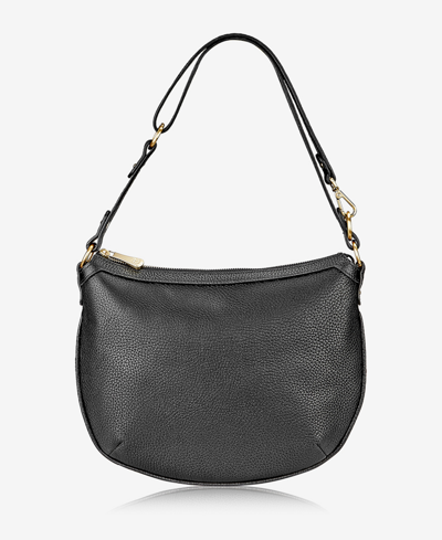 Shop Gigi New York Stevie Leather Shoulder Bag In Black
