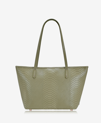 Shop Gigi New York Taylor Leather Zip Tote In Sage