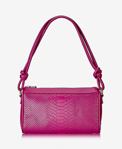 Shop Gigi New York Maggie Leather Shoulder Bag In Azalea