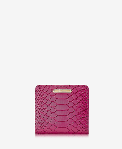 Shop Gigi New York Mini Foldover Leather Wallet In Azalea