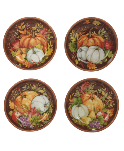 Shop Certified International Harvest Blessings Set Of 4 Soup Bowl, Service For 4 In Red
